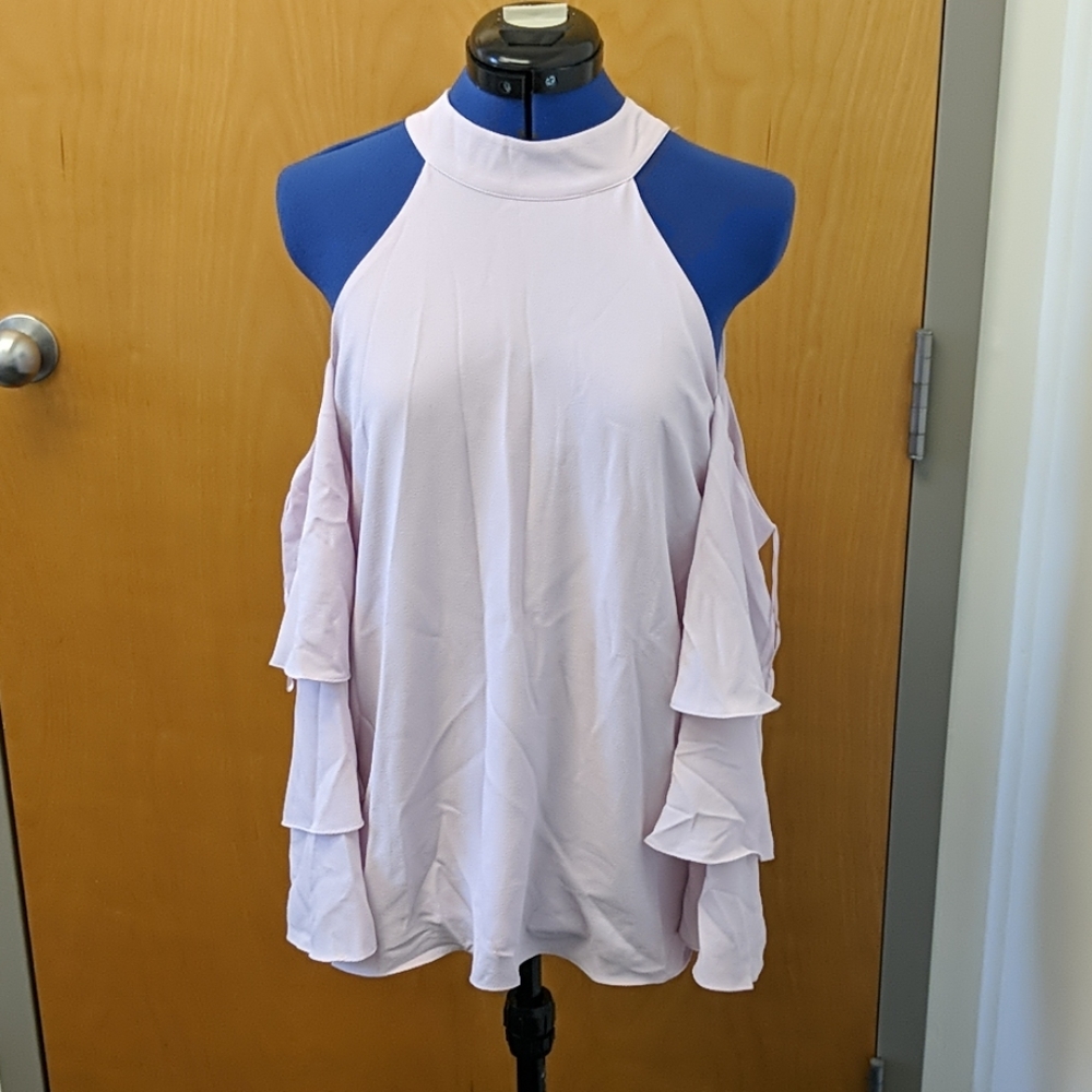 Lilac cold shoulder top